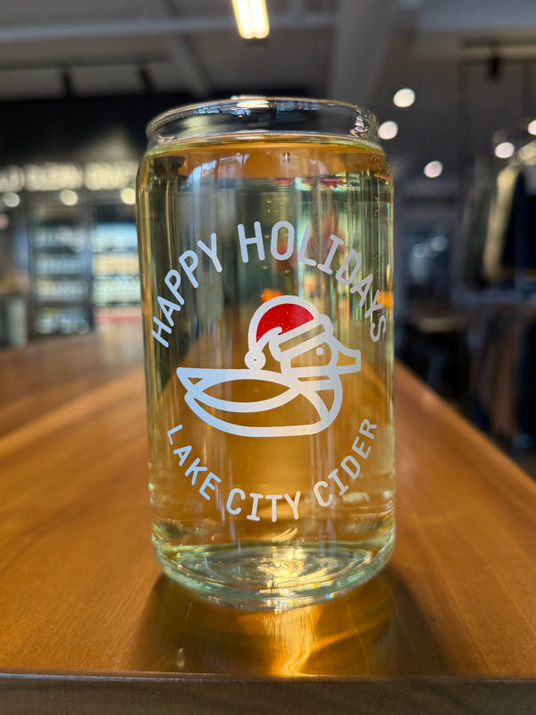 16oz Santa Duck Glass