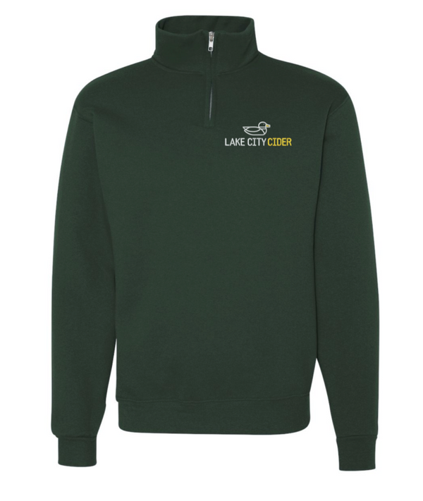 1/4 Zip Forest Green Sweatshirt