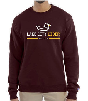 Maroon Champion Crew Neck Sweater - Lake City Cider