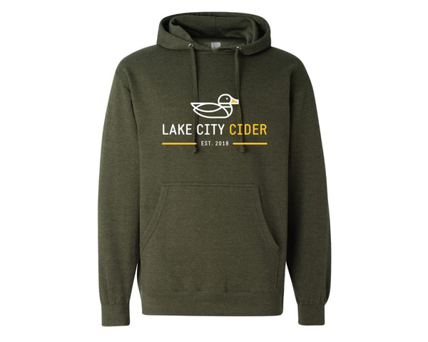 Army Heather Lake City Hoodie - Lake City Cider