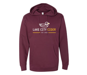 Maroon Lake City Hoodie - Lake City Cider
